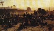 Wilhelm Gentz An Arab Encampment. 1870. Oil on canvas oil painting reproduction